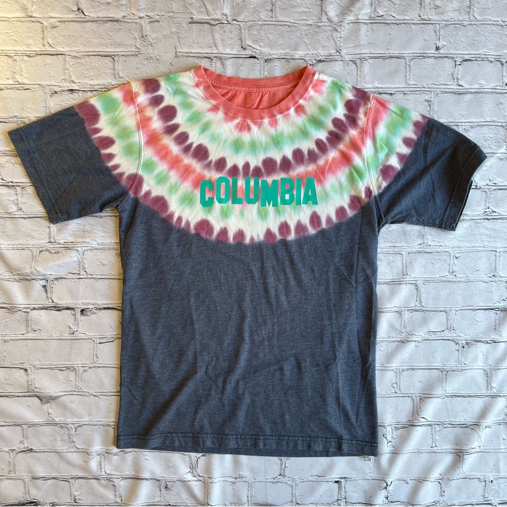 Columbia Omni-Wick Tie Dye Logo T-Shirt Gorpcore Womens Top Small - Picture 6 of 10